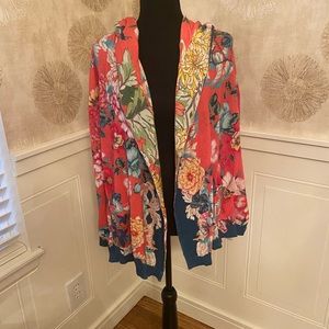 Johnny Was Floral Cardigan, Large